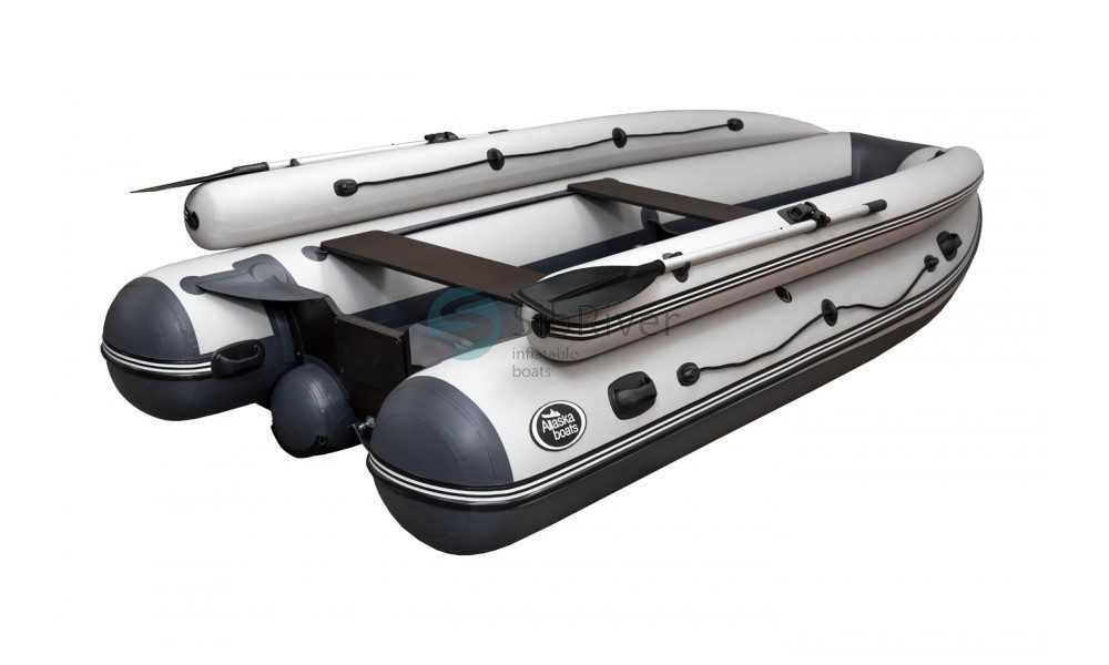 Лодка SibRiver Allaska-390 Drive Lux (Оранжево-черный)