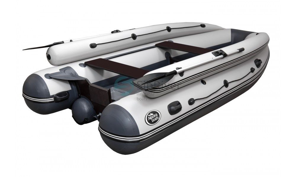 Лодка SibRiver Allaska-360 Drive Lux (Оранжево-черный)